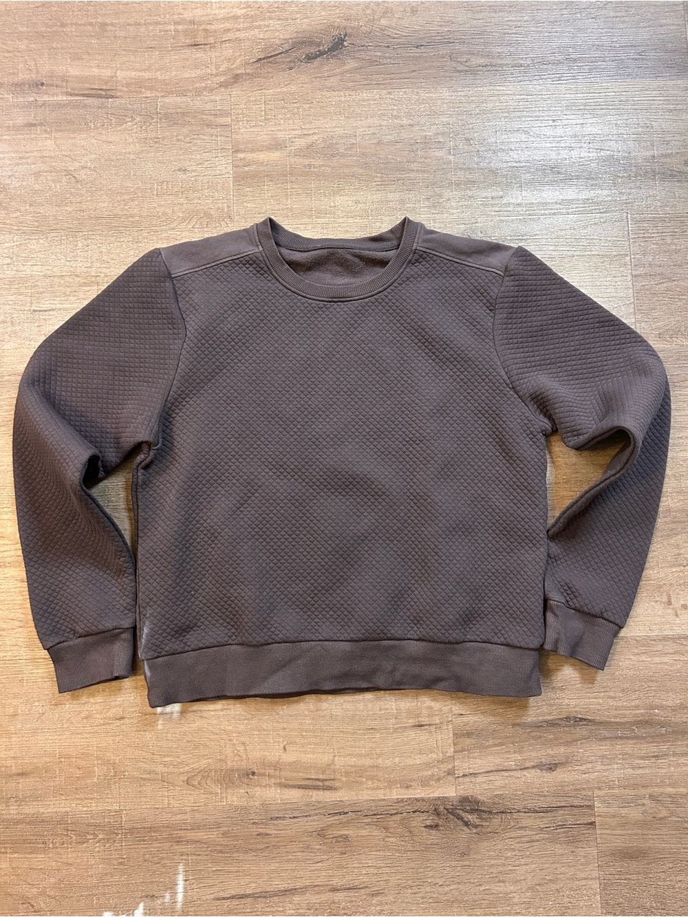 Born Primitive Quilted Crewneck Pullover Sweatshirt Brown Size M